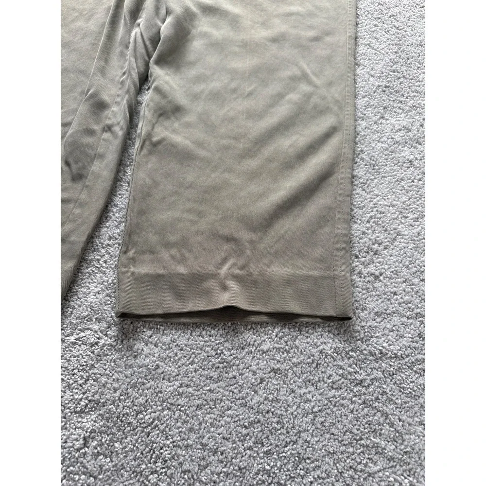Tommy Bahama Size‎ 35 Olive Straight Pleated Pants Men 100% Silk Chino Relax